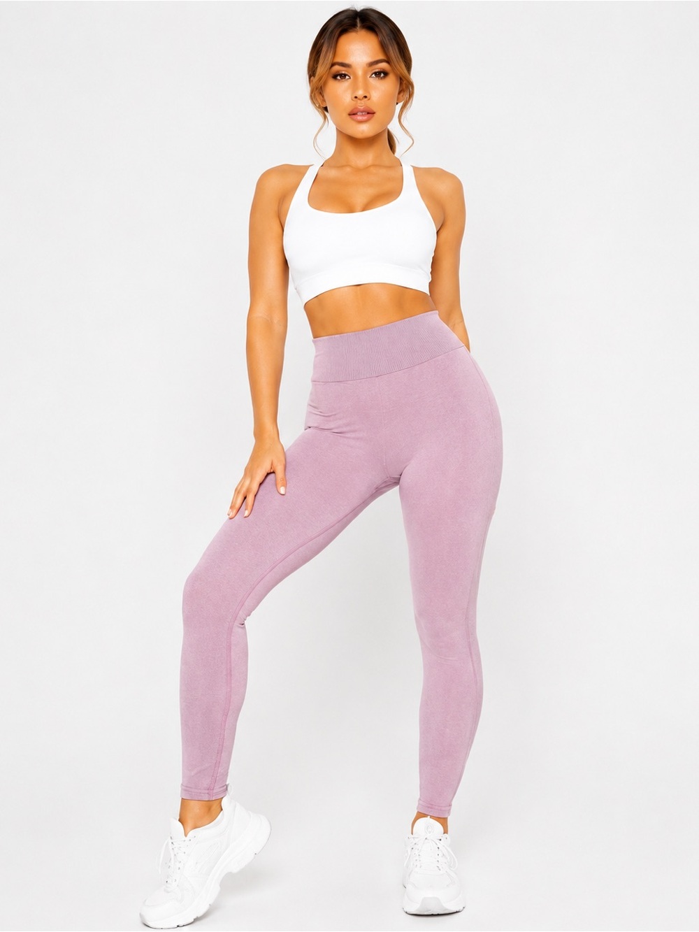 PrettyLittleThing Lilac High-Waist Seamless Leggings